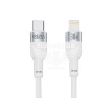 Кабель для зарядки моб. телеф. Type-C to Lightning (Brevia) 1.2м. білий, 30W, Box