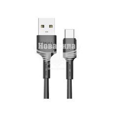 Кабель для зарядки моб. телеф. USB-A to Type-C (Brevia) 2м. черный, Zip