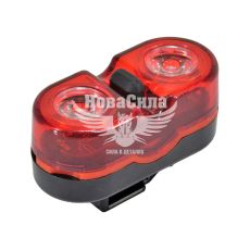 Ліхтар велосипедний (Greys) зад. 2хLEDs 1W, вологозах, 3XAA, 3 реж. кріпл.
