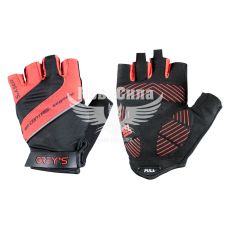 Рукавиці (Greys) M короткі пальці, гелеві вставки чорні/червоні GR18332