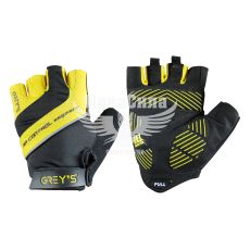 Рукавиці (Greys) M короткі пальці, гелеві вставки чорні/жовті