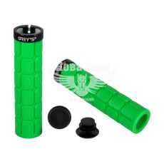 Гріпси на кермо велосипеда (Greys) гумові, затискач 1 шт, довжина 130 мм, салатoві