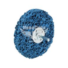 Круг зачисний нетканий з тримачем (TITAN Abrasive) 100мм. (синій) середній