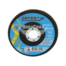 Диск шліфувальний пелюстковий 125x22мм P80 (Gefest) (Т29)