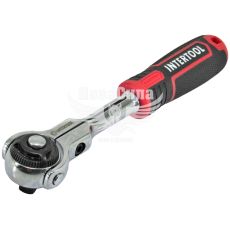 Ключ тріщотка 3/8 (Intertool) з обертовою головкою (72зуба)