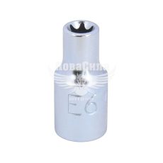 Головка торцевая низкая E-профиль 1/4 E-6мм. (Toptul)