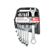 Набір ключів ріжково-накидних (CarLife) 8шт. (8-19мм.)