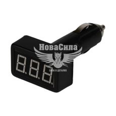 Вольтметр 12-24v (Зоря) (в прикуривател) 3 знака, с предохранителем