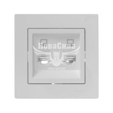 LEZARD VESNA Розетка комп'ютерна подвійна RJ45 CAT5, білий