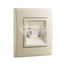 LEZARD LESYA Розетка комп'ютер + телефон RJ45 CAT5 + RJ11, крем