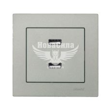 LEZARD VESNA Розетка USB + USB, платина