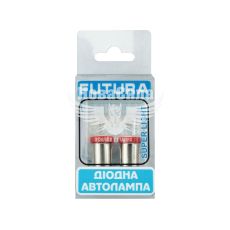 Лампочка с цоколем LED T4W SMD красная 1-диод 12V-0,4Вт BA9s (Futura) (к-т.-2шт.)