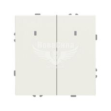Ardero Soft EV112L-W Вимикач подвійний з підсвіткою, білий, без рамки