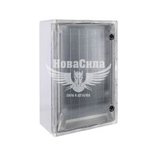 Корпус удароміцний з АБС-пластика E.NEXT e.plbox.400.600.200.tr, 400х600х200мм, IP65 з прозорими дверцятами (CP5015)