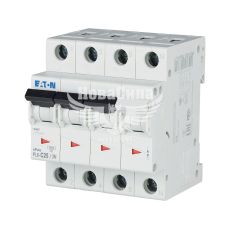 Автоматичний вимикач EATON PL6-C25/3N 3п+N C25A 6kA 4М (106912)