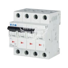 Автоматичний вимикач EATON PL6-C16/3N 3п+N C16A 6kA 4М (106910)