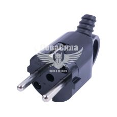 Вилка електрична E.NEXT e.plug.angle.006.16,з заземленням, 16А, кутова, чорна, з ручкою (s9100047)