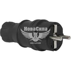 Вилка пряма каучукова E.NEXT e.plug.rubber.028.16, з заземленням, 16А (s9100023)