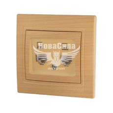 Розетка компьютерная двойная Lezard Mira RJ45 CAT5, клен (701-4747-141)