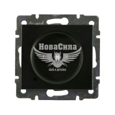 Розетка одинарна Lezard Rain б/з ПБТ, антрацит, (без рамки) (703-4288-121В)
