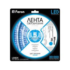Світлодіодна стрічка Feron LS604 12В 4.8Вт/м IP65 синій 5м (4946)