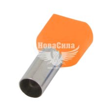 Втулочный наконечник изолированный E.NEXT e.terminal.stand.te.2.4.orange (TE4012 orange) 2x4 кв.мм, оранжевый, 100шт (s4037009)