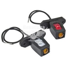 Фонарь габаритный рожок (HICO) LED 12-24V прямой короткий (боковой) (OBR113)