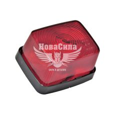 Фонарь габаритный универсальный (HICO) красный (квадратный) (OBR023)