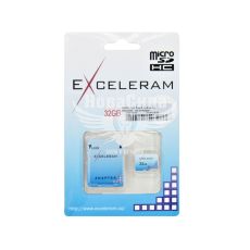 Флешка (microSD) 32GB Class 10 (Exceleram) з адаптером (EMSD0006)