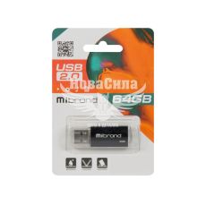 Флешка (USB) 64GB (Mibrand) Cougar Black (MI2.0/CU64P1B)
