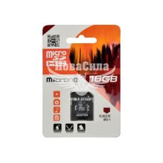 Флешка (microSD) 16GB Class 10 (Mibrand) з адаптером (MICDHU1/16GB-A)