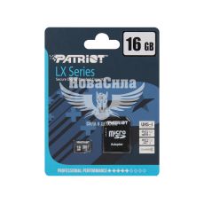 Флешка (microSD) 16GB Class 10 (Patriot) з адаптером (PSF16GMCSDHC10)