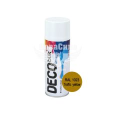 Краска аэрозольная (Deco Blik) Жовта-транспортна 400мл. (RAL 1023)
