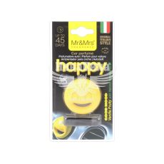 Ароматизатор (Mr&Mrs) Emoji Mood Happy Vanilla-Good Mood (полимерный на дефлектор) (JMOODBS001LV00)