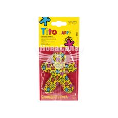 Ароматизатор (Mr&Mrs) Tito Happy Multicolor Yellow Cannabis Flower (суха картка) (JTITOPAP05V01)