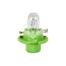 Лампочка без цоколя семечка W1.3W зелена 12V-1,3Вт BX8.4d (Zollex) (з патроном) (упак.-10шт.) (22047)