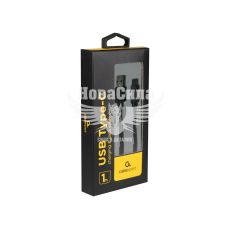 Кабель для зарядки моб. телеф. USB-A to Type-C (Cablexpert) 1м. чорний (CC-USB2-AMCM-1M)