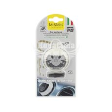 Ароматизатор (Mr&Mrs) Mio Round White Bergamot&Sandal (полімерний на дефлектор) (JMIOBSR01LV01)