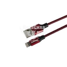 Кабель для зарядки моб. телеф. USB-A to Lightning (CarCommerce) 1.5м. красный (68700)