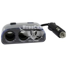 Розгалужувач прикурювача 3в1+2USB+подовж. (Olesson) (13.6V, 1,2A) (1505)