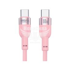 Кабель для зарядки моб. телеф. Type-C to Type-C (Brevia) 1.2м. розовый, 60W, Box (52120PCCC1)