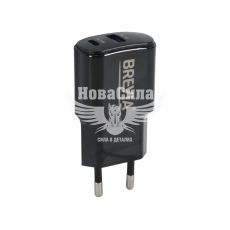 Зарядне для портативних пристроїв 220V (Brevia) 1USB-A, 1USB-C, 25W (45025CAB)