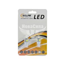 Лампочка без цоколя LED T10_W5W SMD біла 5-діодів 12V W2.1x9.5d (Solar) (к-т.-2шт.) (LS243_B2)