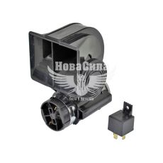 Сигнал воздушный ракушка 12V (Vitol) черный (CA-10410)