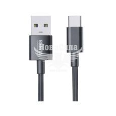Кабель для зарядки моб. телеф. USB-A to Type-C (Brevia) 1м. черный, Box (55100) (55100BUCC1)