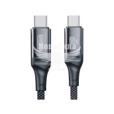 Кабель для зарядки моб. телеф. Type-C to Type-C (Brevia) 1м. черный, 60W, Box (56100) (56100BCCC1)
