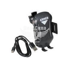 Автодержатель для телефона (Armer) (с беспроводной зарядкой) (ARM-DT001)