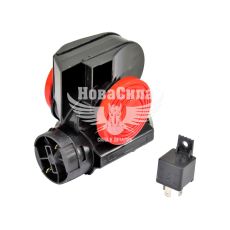 Сигнал повітряний ракушка 12V (Сонар) чорн. (Compact) (SAZ-1)