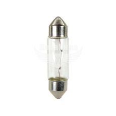 Лампочка 2-ох цокольна C10W біла 12V-10Вт SV8.5-8 35мм. (Zollex) (упак.-10шт.) (60013)