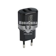 Зарядне для портативних пристроїв 220V (Brevia) 2USB-A, 12W (45012DUB)